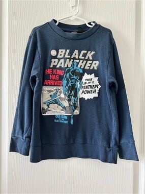 Black Panther Graphic sweatshirt Long-Sleeve Top - Navy